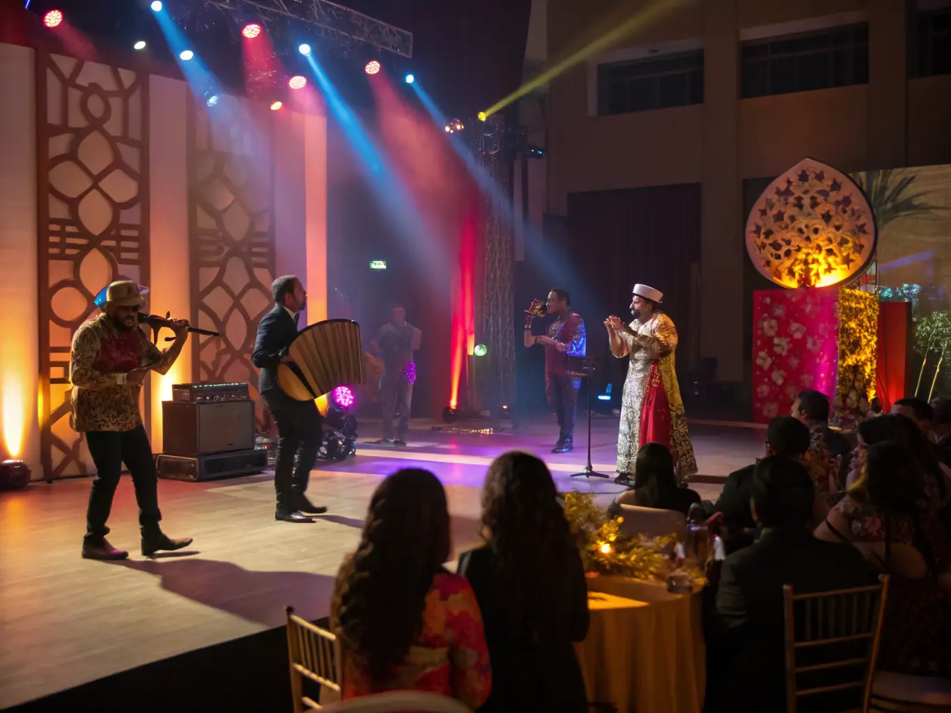 A photograph capturing a live performance during one of ASSOCIATION ANGOULM PROD's events, highlighting the energy and excitement of the cultural experience.